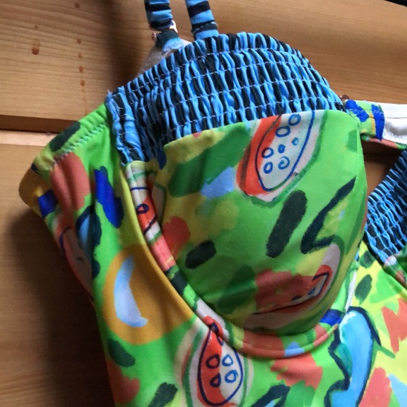 Dorothy Shain Anthropologie Bora Bora Bustier One-Piece Swimsuit NWOT XL - Picture 7 of 15